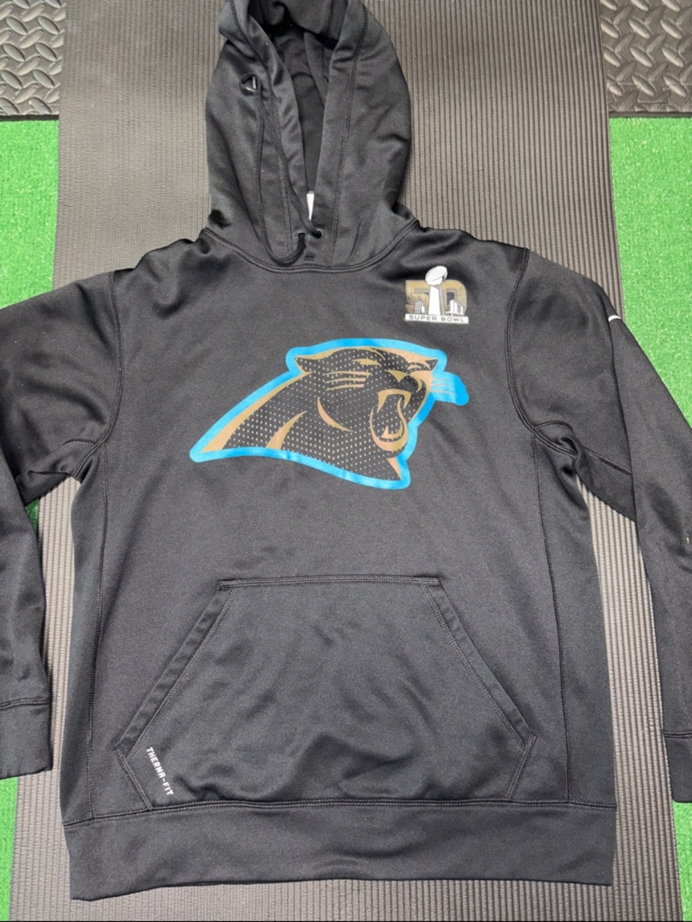 NFL NC Carolina Panthers Black Hoodie with Team Logo